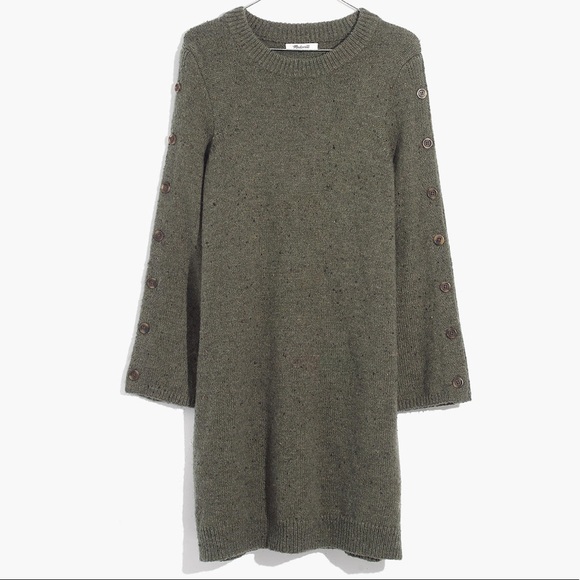 NWOT Madewell Donegal Button-Sleeve Sweater-Dress - Picture 5 of 8